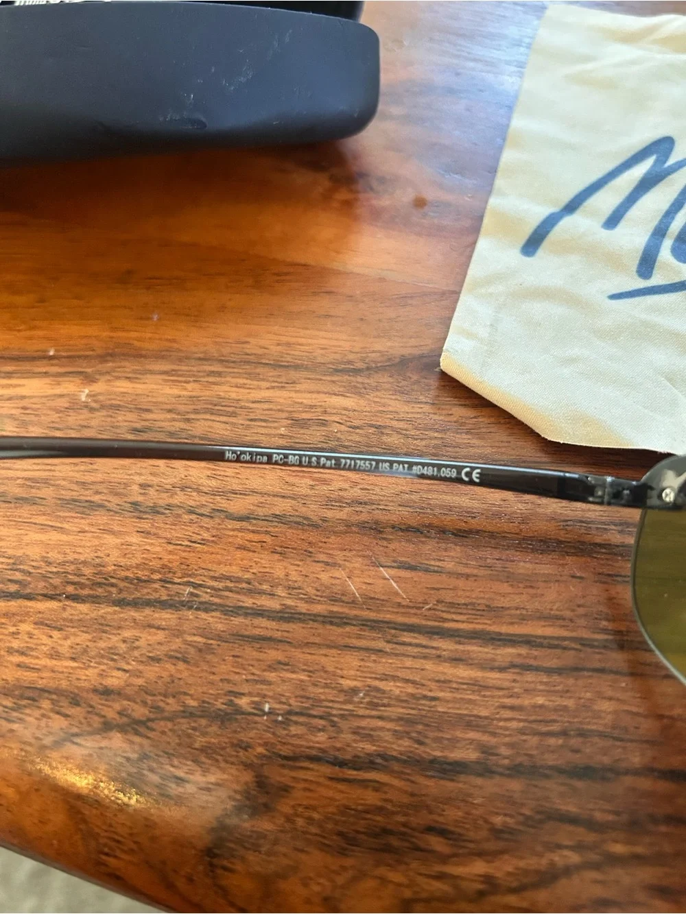 Maui Jim Ho'okipa Titanium Rimless sunglasses with Brown Lenses with case/ cloth